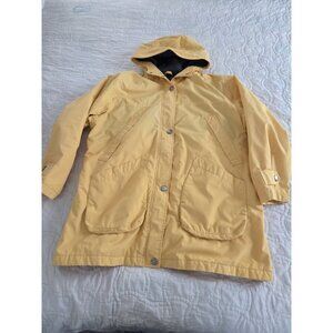 Eddie Bauer Womens Full Zip Windbreaker Jacket Rain Coat Cinch Waist Pockets M